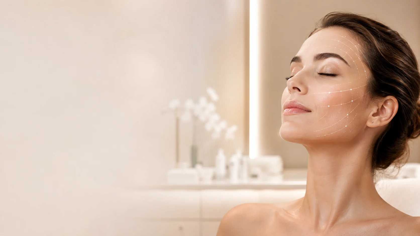 Detalhe facial representando procedimentos estéticos